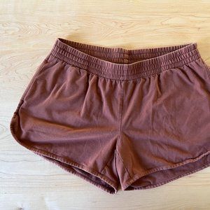 Storq Cotton Maternity Track Shorts (Cinnamon)